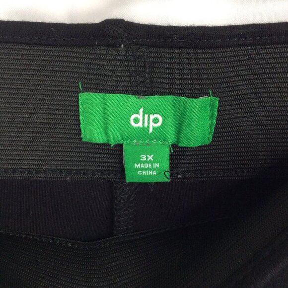 dip Ponte Knit Ankle Pants Women's Plus Size 3X Black Pull On Front Seam Stretch - Picture 8 of 9